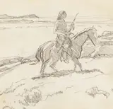 Maynard Dixon, Drawing for The Oregon Trail