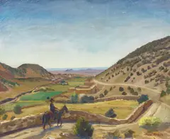 John Sloan, Looking West, Santa Fe N.M. (from Cerro Gordo Road), 1923, oil on canvas