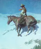W. Herbert Dunton, Delivering the Mail, circa 1915, oil on canvas