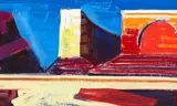 Conrad Buff, Monument Valley, oil on board
