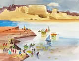 George Post, Lake Powell - Utah, watercolor and pencil on paper