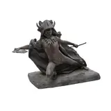 Solon Borglum, Buffalo Dancer, bronze with weathered green patina
