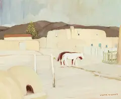 William Victor Higgins, White Horse, oil on canvas