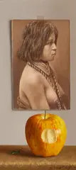 Temptation by William Acheff, 1997, oil on canvas, sold Aug 2021