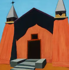 Harold Waldrum, La Iglesia En Corrales, acrylic on canvas