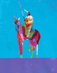 John Nieto, Plains Warrior I, 1991, acrylic on canvas