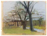 Wolf Kahn, At Green Camp, circa 1971-75, pastel on paper