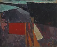 Stuart Davis, Landscape, Gloucester, circa 1917, oil on canvas