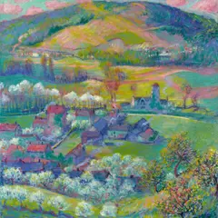 Theodore Earl Butler, Valley of the Seine, Giverny, 1912, oil on canvas