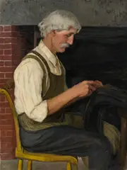 Lilla Cabot Perry, Mr. Smith, The Cobbler, oil on canvas