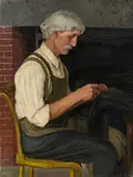 Lilla Cabot Perry, Mr. Smith, The Cobbler, oil on canvas