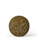 Augustus Saint-Gaudens, Robert Louis Stevenson, 1887, bronze with brown patina