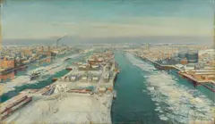 Sebastian Cruset, North View Queensboro Bridge, 1910, oil on canvas