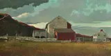Eric Sloane, Bucks County Barn, oil on Masonite