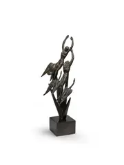 Freedom of the Human Spirit by Marshall Fredericks, 1964, bronze with brown and verdigris patina, sold May 2022