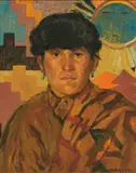 Nils Hogner, Portrait of a Navajo Man, 1927, oil on canvas