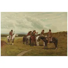 Charles Craig, Ute Scouting Party, 1900, oil on canvas