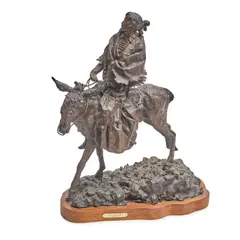 Daro Flood, Trail to Piñon, 1983, bronze with dark brown patina