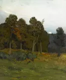 Ben Foster, Moonrise, oil on canvas