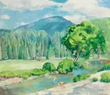 Kathleen Buehr Granger, Vermont, 1938, oil on canvas