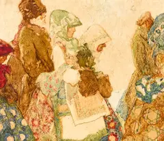 Wedding Procession by Dan Sayre Groesbeck, oil on board, sold Dec 2021