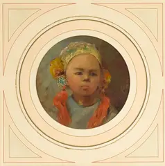 Arthur William Best, Portrait of a young Chinese girl, oil on board