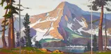 Maurice Del Mue, Sierra Lake, oil on Masonite
