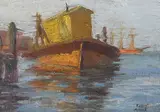 Robert Wesley Amick, Sausalito, oil on board