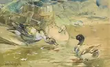 Franz Bischoff, Ducks in a pond
