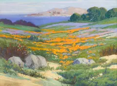 Carl Sammons, Coast at Monterey, pastel on paperboard