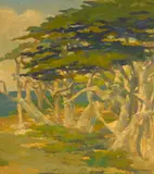 Thomas A. McGlynn, Monterey Cypress, oil on canvas
