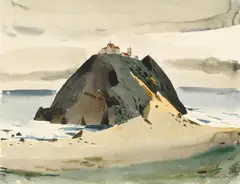 George Post, Point Sur, 1937, watercolor on paper