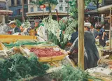 Donald Teague, Flower Market at Les Halles, Paris