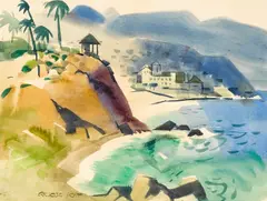George Post, Laguna Cliffs (No.746), watercolor on paper