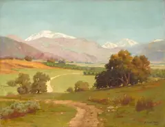 Albert Clinton Conner, Snowcapped mountains near Pasadena, 1907, oil on canvas
