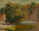 Franz Bischoff, Trees by a Hillside