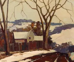 George Spangenberg, Early Snowfall, Cuyamaca, Calif., oil on board