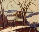 George Spangenberg, Early Snowfall, Cuyamaca, Calif., oil on board