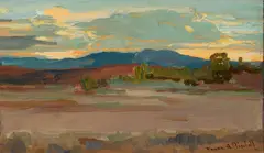 Desert Sky by Franz Bischoff, oil on board, sold Dec 2021