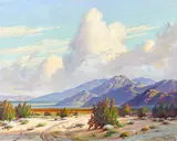 Under the Cumulus Clouds by Paul Grimm, oil on canvas, offered Dec 2021