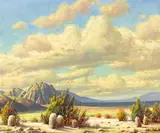 Desert Mood by Paul Grimm, oil on canvasboard, offered Dec 2021