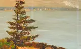 Alfred R. Mitchell, Point Loma Looking at San Diego, oil on board