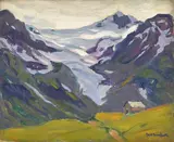 Paul Dougherty, On the Bernina, Swiss Alps, oil on panel