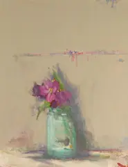 Terry DeLapp, Green Bell Jar, acrylic on canvas