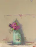 Terry DeLapp, Green Bell Jar, acrylic on canvas