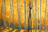 Ray Strong, Autumn trees, oil on canvas