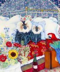 Eugenia, Menage A Trois, oil on canvas
