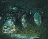 Darrel Austin, Will-of-the-Wisp, 1958, oil on canvas