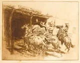 Edward Borein, Cantina de las Palomas, No. 2, (Galvin 271)
