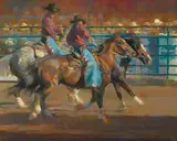 Valerie Hinz, Rodeo, Eight Seconds Later, oil on canvas